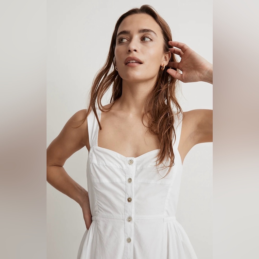 Madewell Button-Front Tiered Midi
Dress